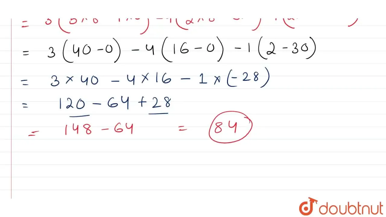 Odia Evaluate The Following Determinants Delta 3 4 1 2 5 0