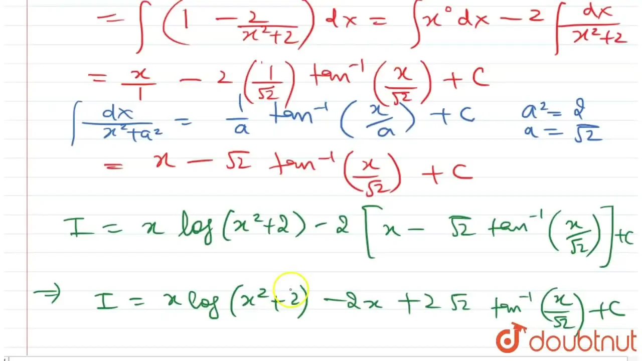 Punjabi Evaluate Int Log 2 X 2 Dx