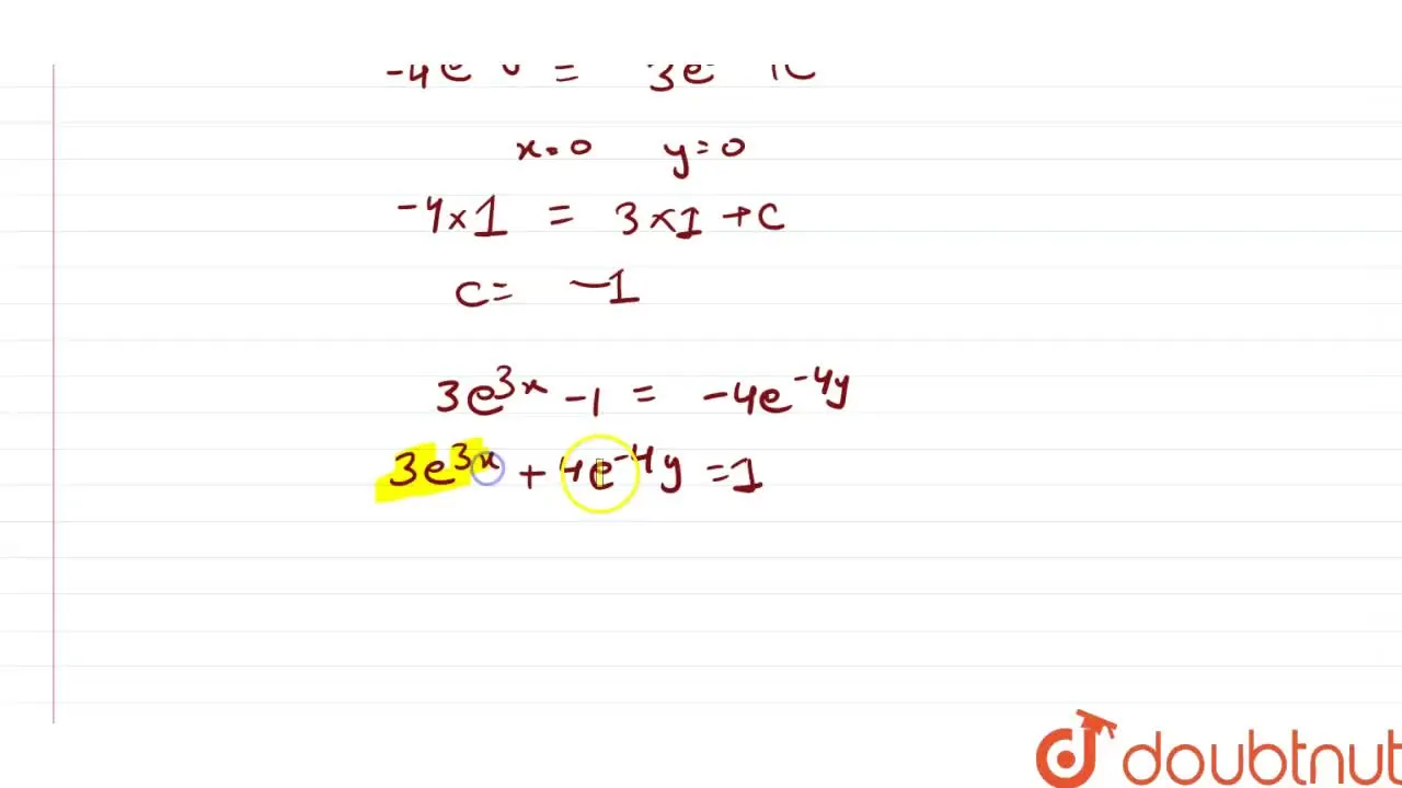 Punjabi Find The Particular Solution Of The Differential Equation Lo