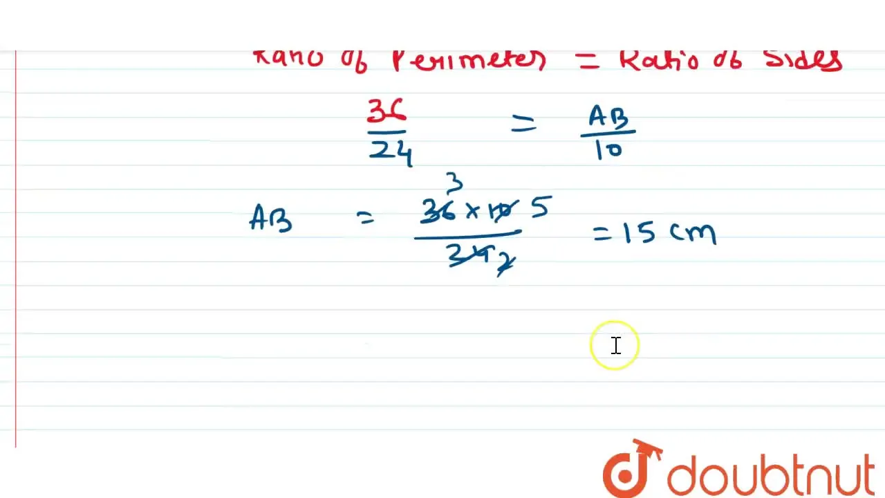 The Perimeter Of Two Similar Triangles Triangle ABC And Triangle PQR A