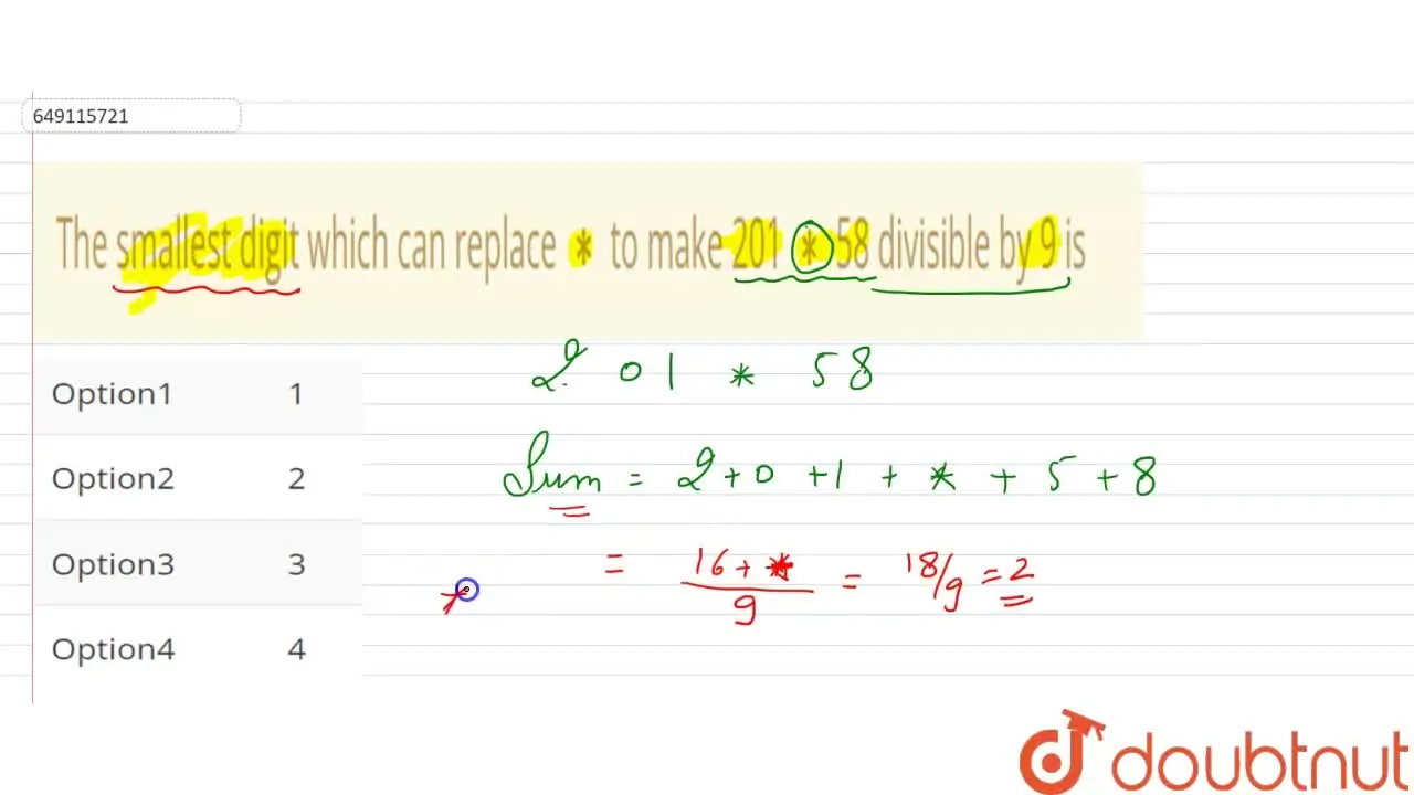 The Smallest Digit Which Can Replace To Make Divisible By