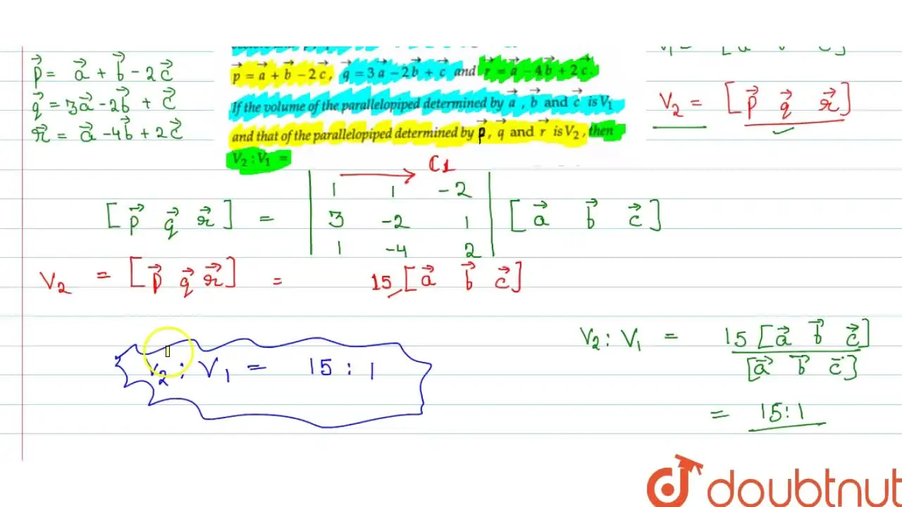 Let Veca Vecb Vecc Be Three Non Zero Non Coplanar Vectors And Vecp