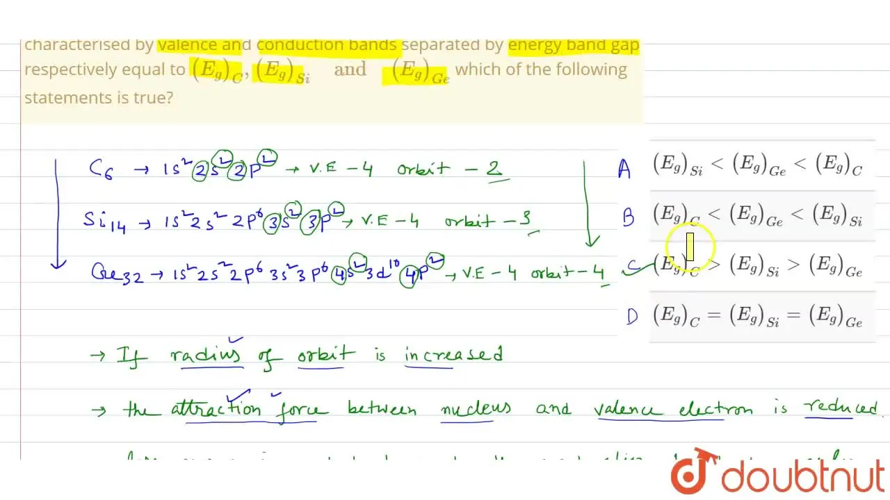 Bengali Carbon Silicon And Germanium Have Four Valence Electrons Eac