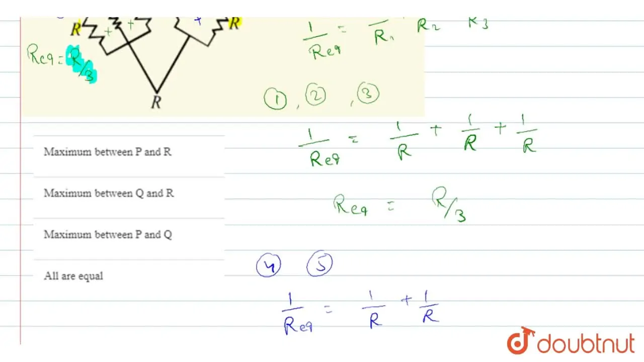 Six Identical Resistors Are Connected As Shown In The Figure The Equi