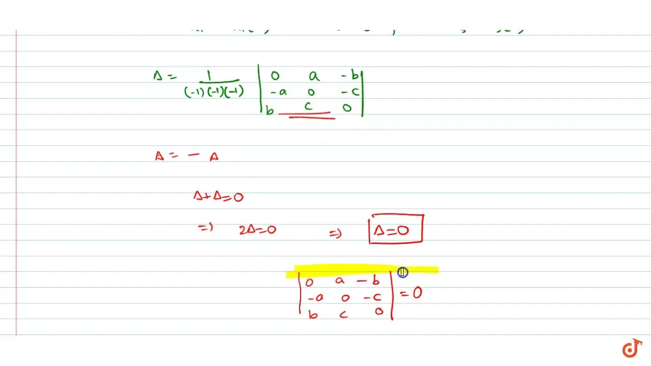 Gujrati Using The Property Of Determinants And Without Expanding P