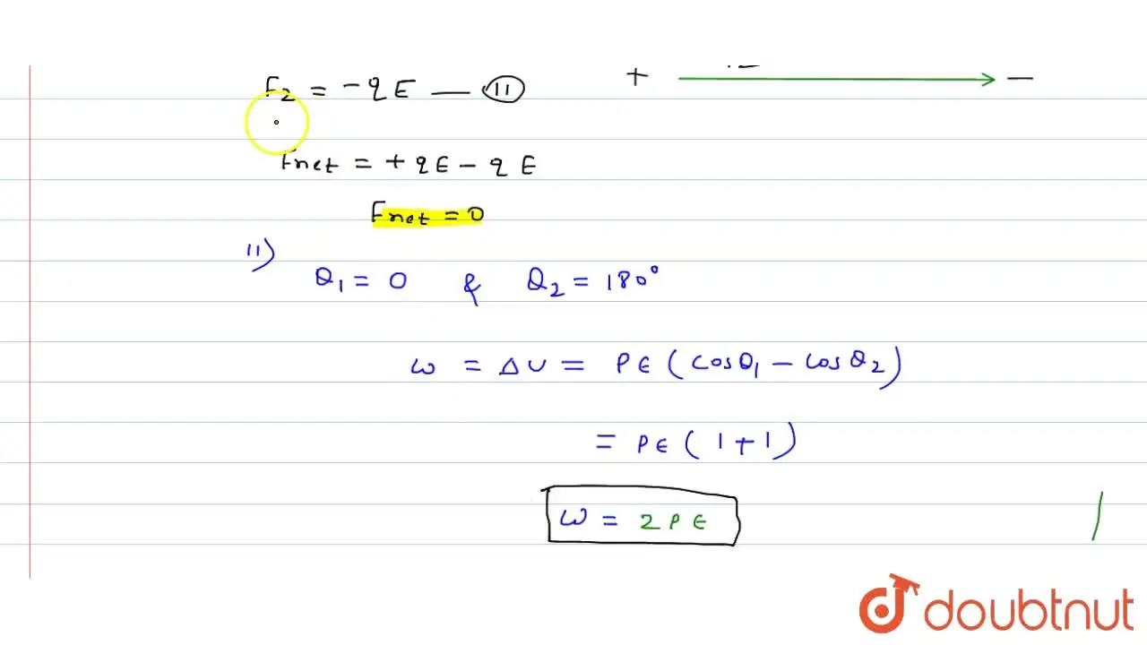 An Electric Dipole Is Held In A Uniform Electric Field I Show Tha