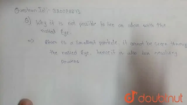 Kannada Why It Is Not Possible To See An Atom With Naked Eye