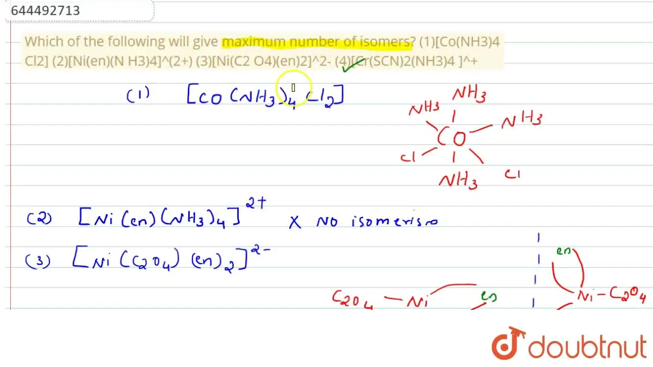 Malayalam Which Of The Following Will Give Maximum Number Of Isomers