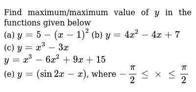 Y X 2 4x 3 2 Find Maximum Or Minimum Value Of Y X2 4x 3