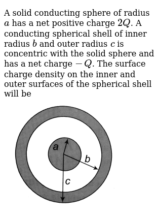 A Solid Conducting Sphere Of Radius A Has A Net Positive Charge 2q A Conducting Spherical Shell Of Inner Radius B And Outer Radius C Is Concentric With The Solid Sphere And