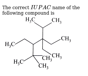 The Correct Iupac Name Of The Following Compound Is Img Src D10lpgp6xz60nq Cloudfront Net Physics Images z Chm Xi C14 E01 009 Q01 Png Width 50