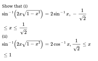 Differentiation Of Cos Inverse 2x By 1 X Square