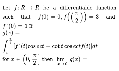 Let F R R Be A Differentiable Function Such That F 0 0 F