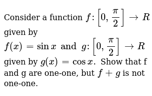 Consider A Function F 0 Pi 2 R Given By F X Sin X And G 0