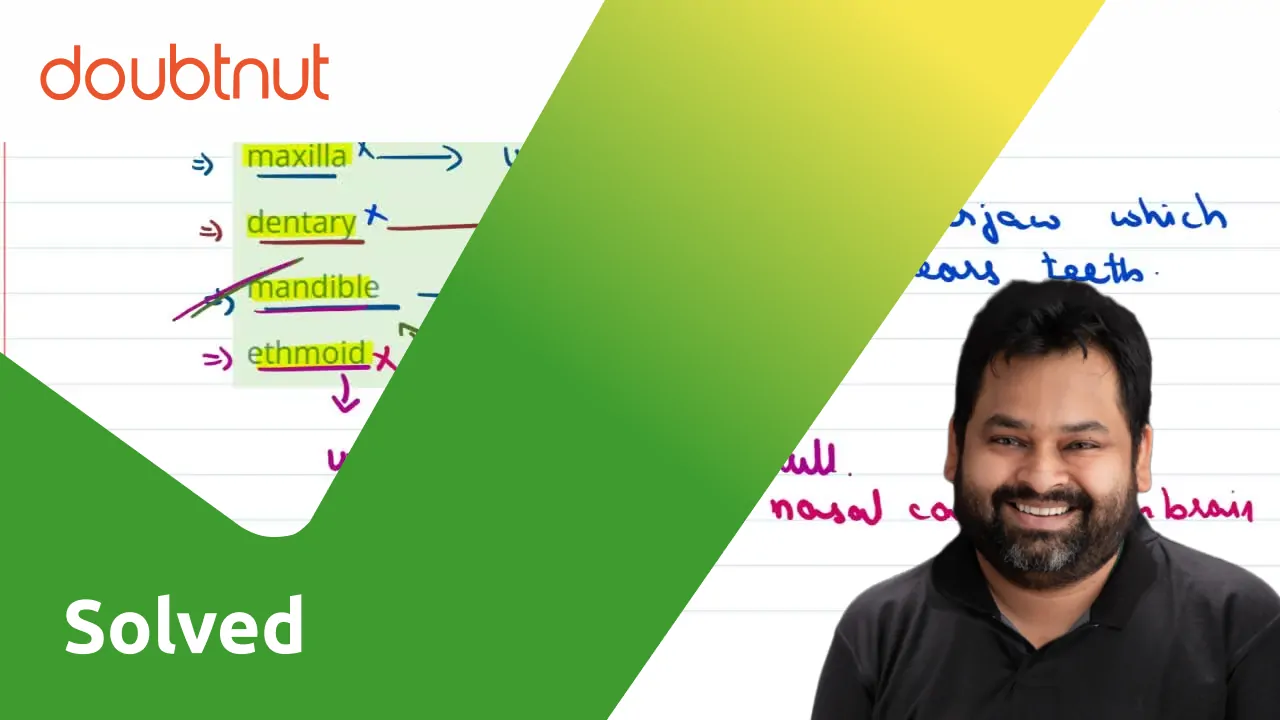 [Kannada Solution] In mammals the lower jaw is made of