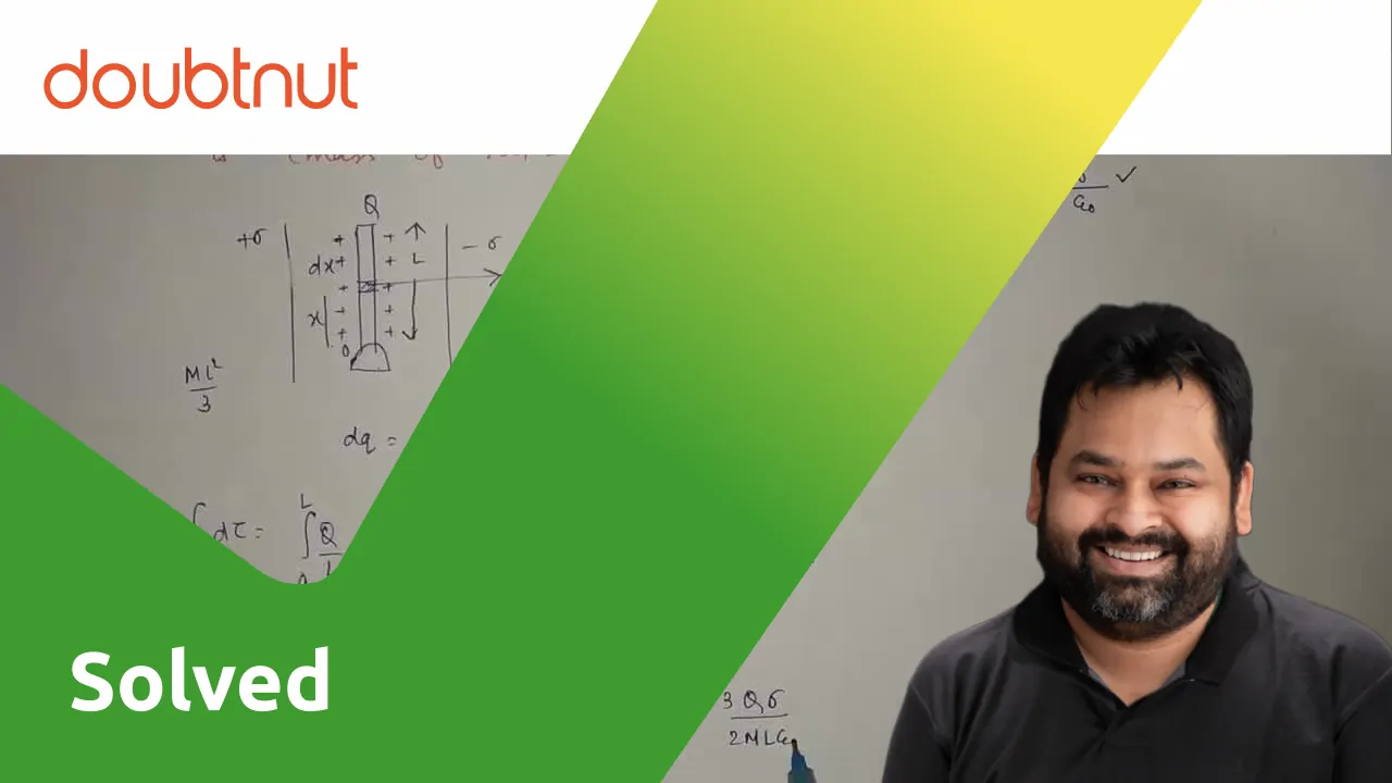 A charge Q is uniformly distributed on the rod of length L which is pi