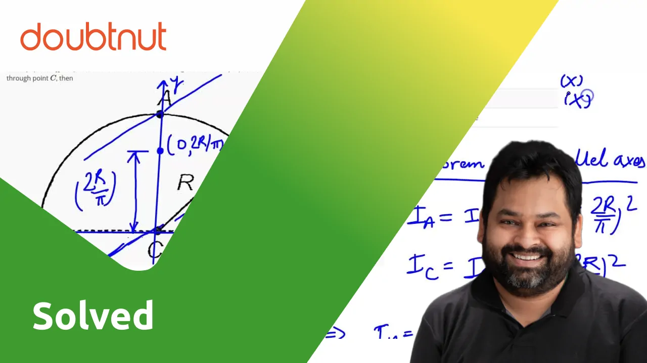 Moment of inertia of a half ring of mass m and radius R about an axis