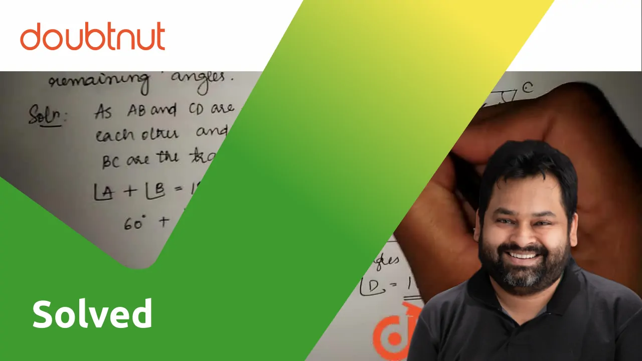 [Kannada] ABCD is a parallelogram and angleA = 60^(). Find the remain