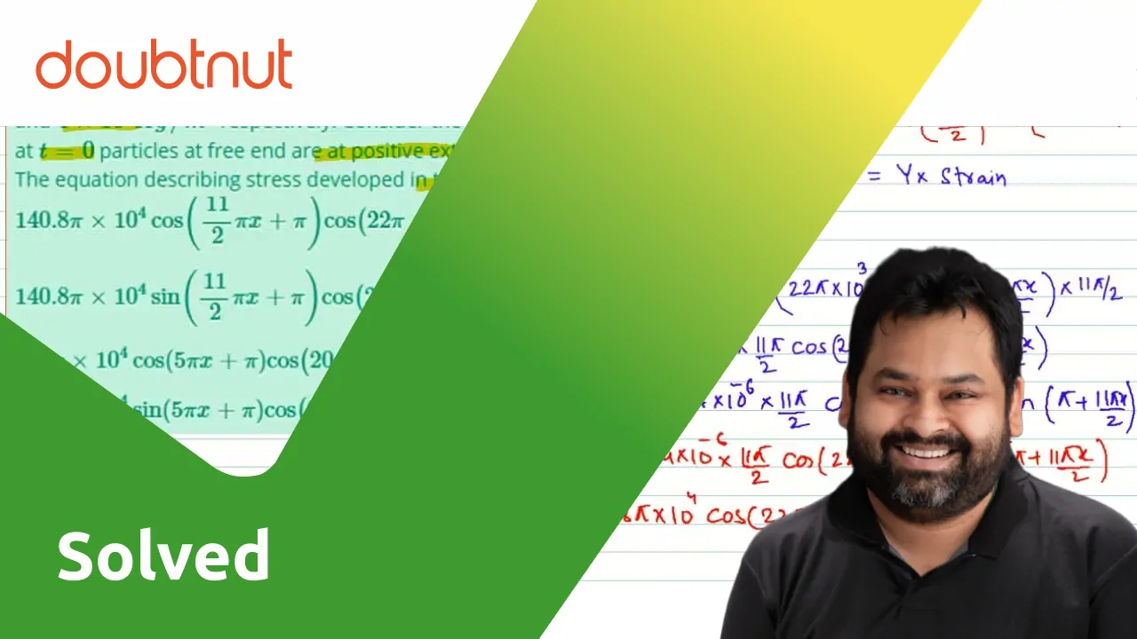 128 pi xx 10^(4) cos(5 pix+pi)cos(20 pi xx 10^(3)t)