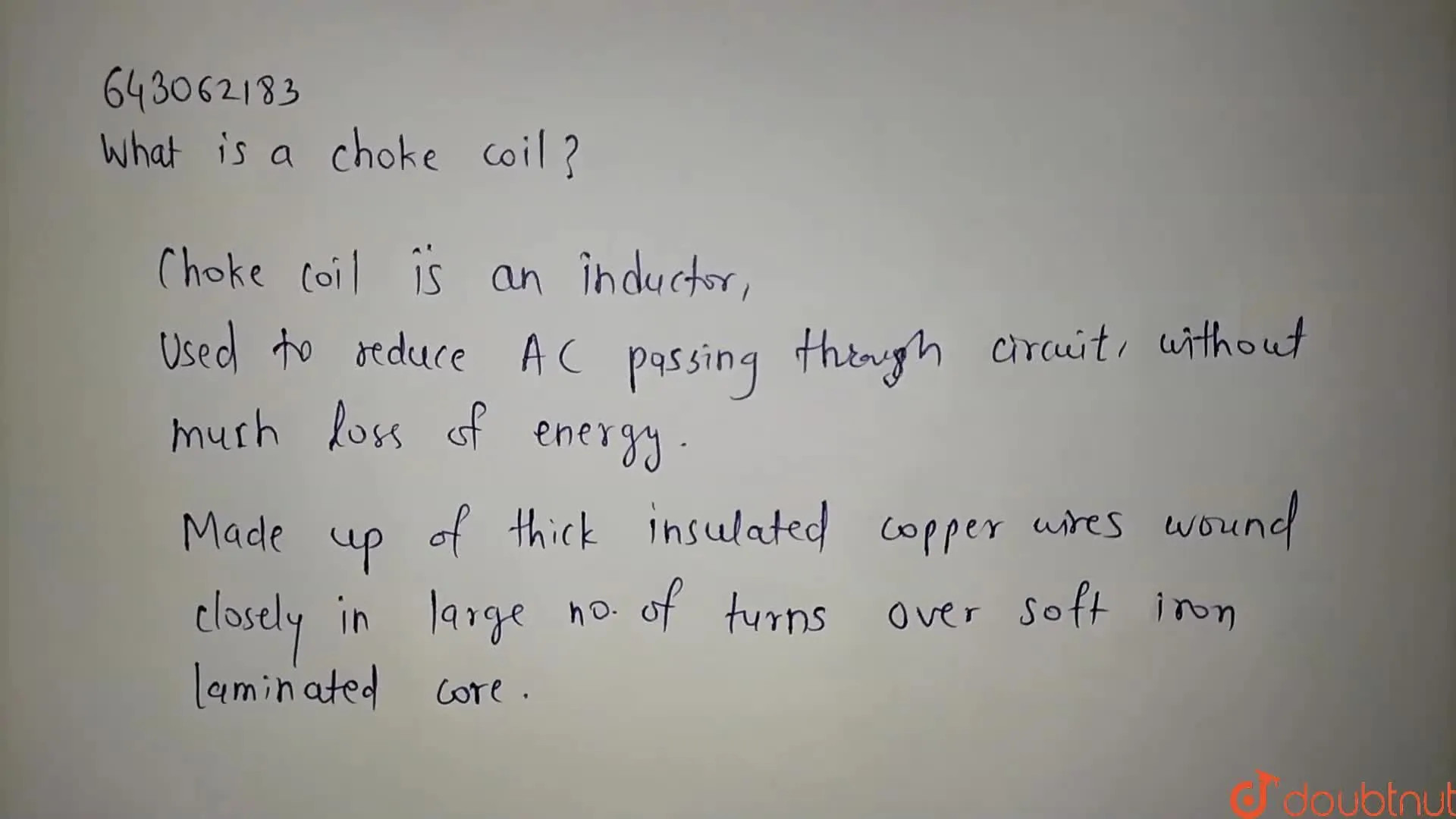 [Marathi] What is a choke coil?