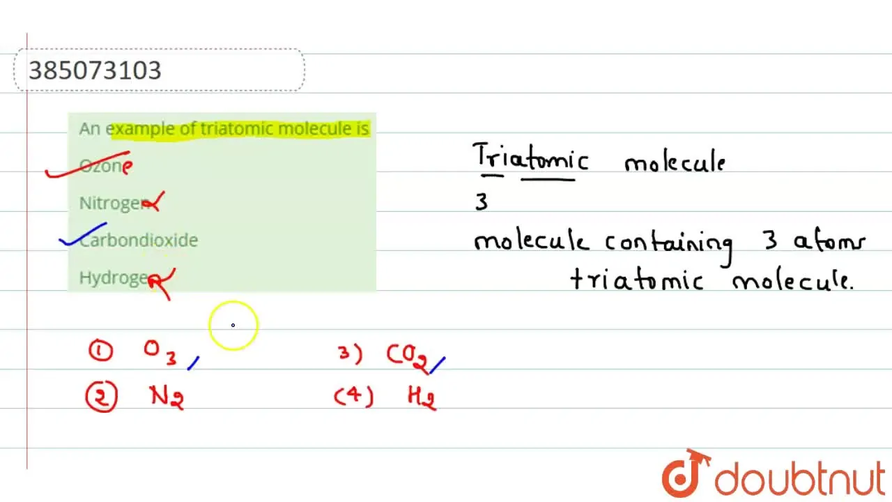 [Kannada] An example of triatomic molecule is