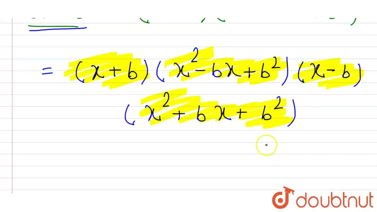 উৎপাদকে বিশ্লেষণ করো। X^6-b^6