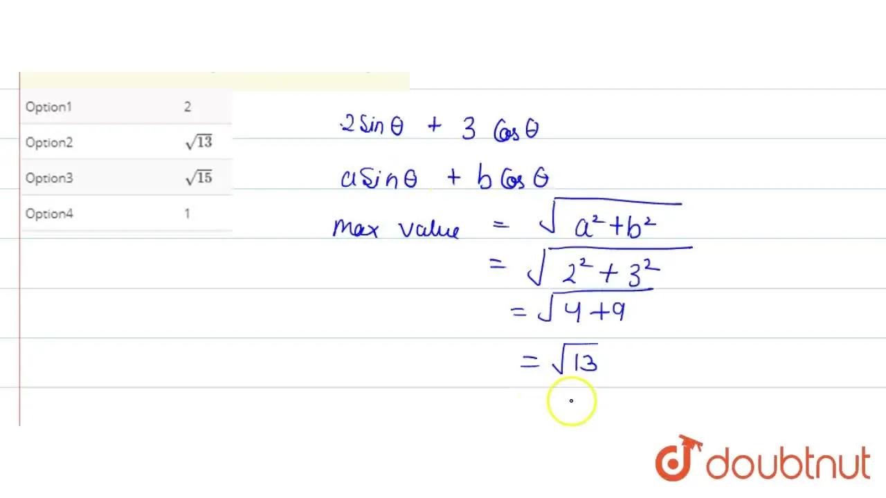 maximum-value-of-2-sin-theta-3-cos-theta-is