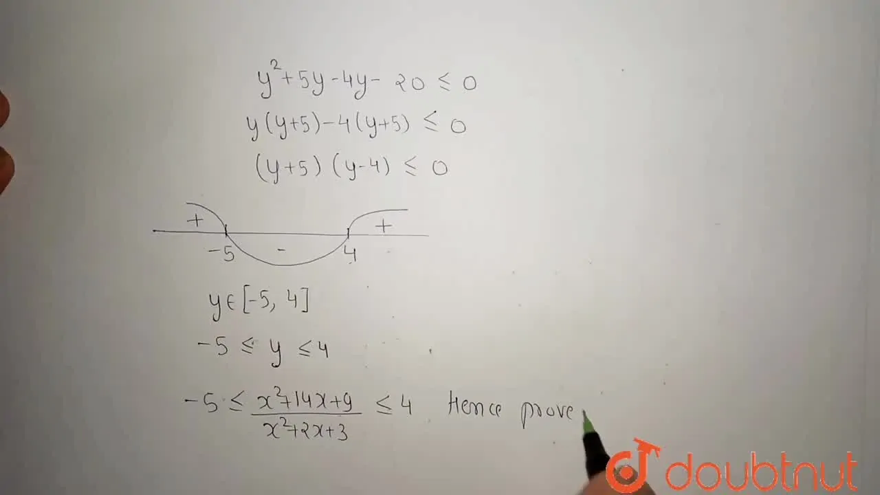if-x-in-r-then-prove-that-5le-x-2-14x-9-x-2-2x-3-le-4