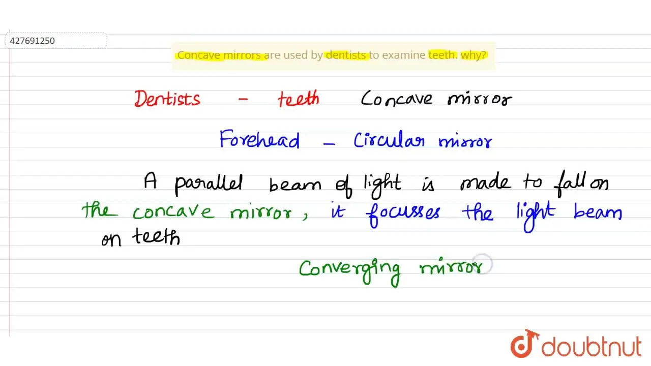 [Tamil] Concave mirrors are used by dentists to examine teeth. why?
