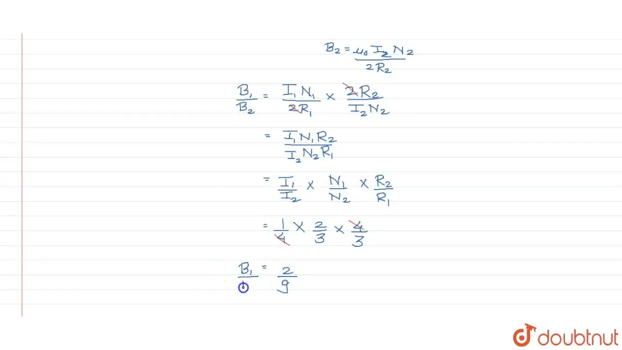[Marathi] Two circular coils have radii in ratio 34 and ratio of numb