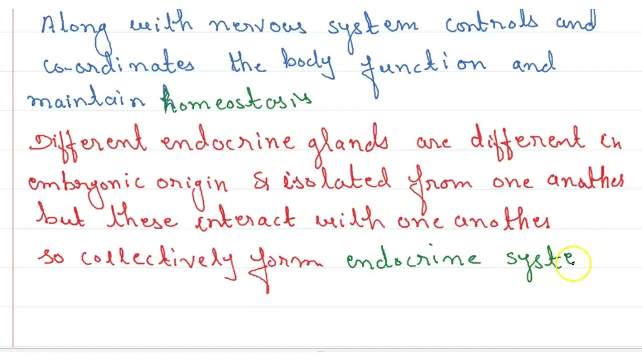 [Marathi Solution] Write a note on endocrine system.