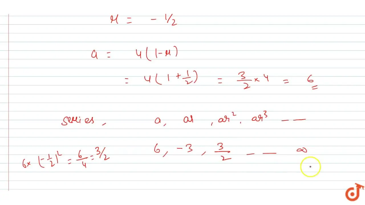 The sum of infinite number of terms of a G.P. is 4 and the sum of thei