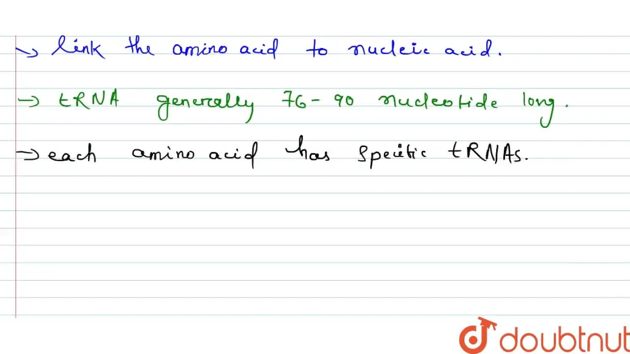 [Odia Solution] Write note on tRNA