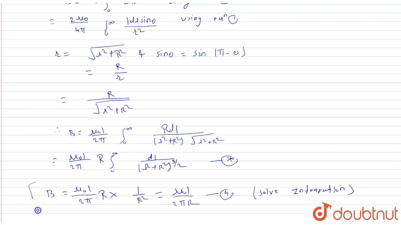 [Marathi] Derive an expression for the field due to an infini