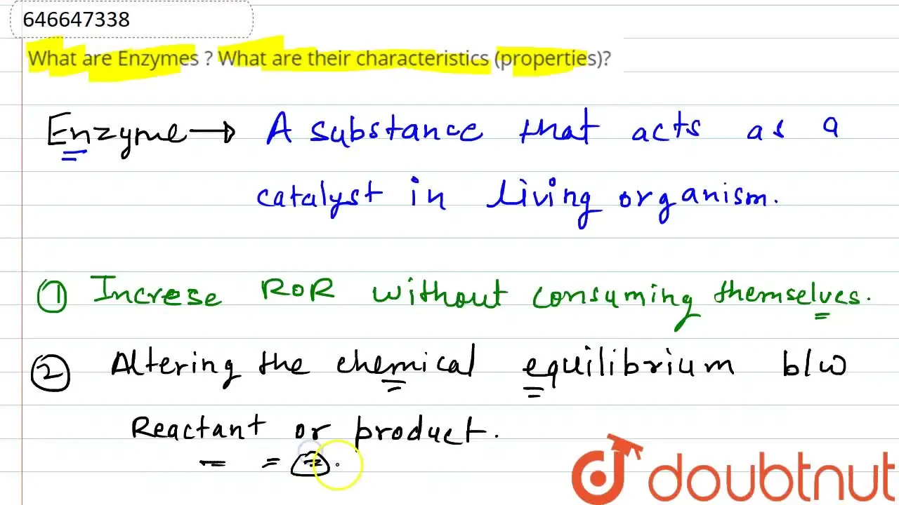 [Punjabi] What are Enzymes ? What are their characteristics (propertie