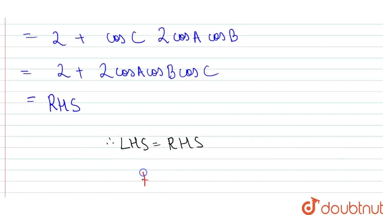 [Assamese] Prove Any One Of The Following :sin^2A+sin^2B+sin^2C=2+2cos