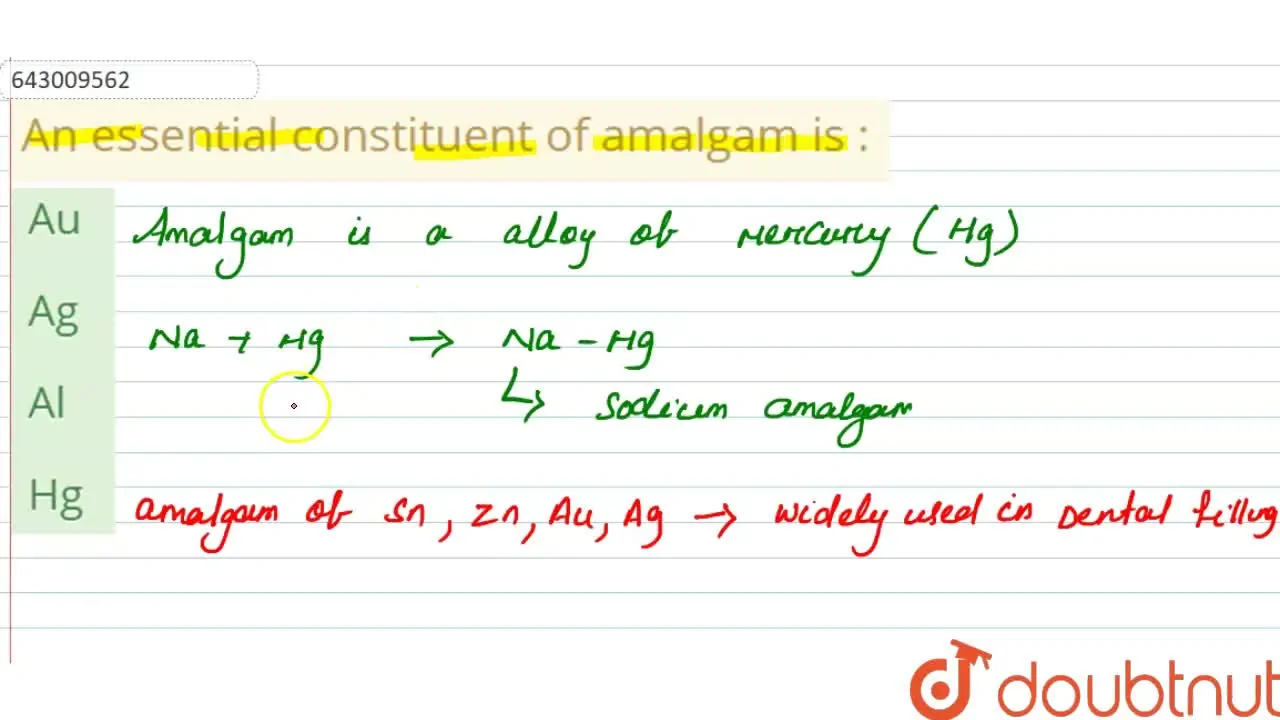 [Odia] An essential constituent of amalgam is