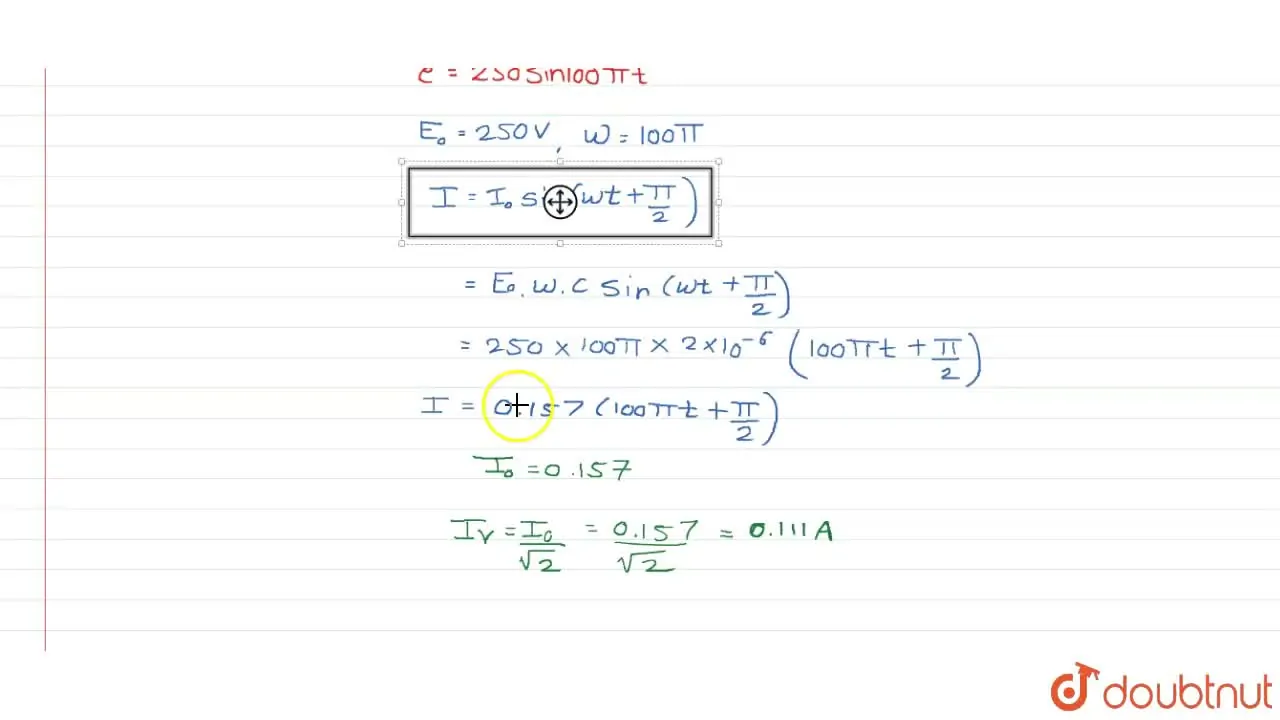 [Marathi] A capacitor of 2 muF is connected to an AC source of emf e