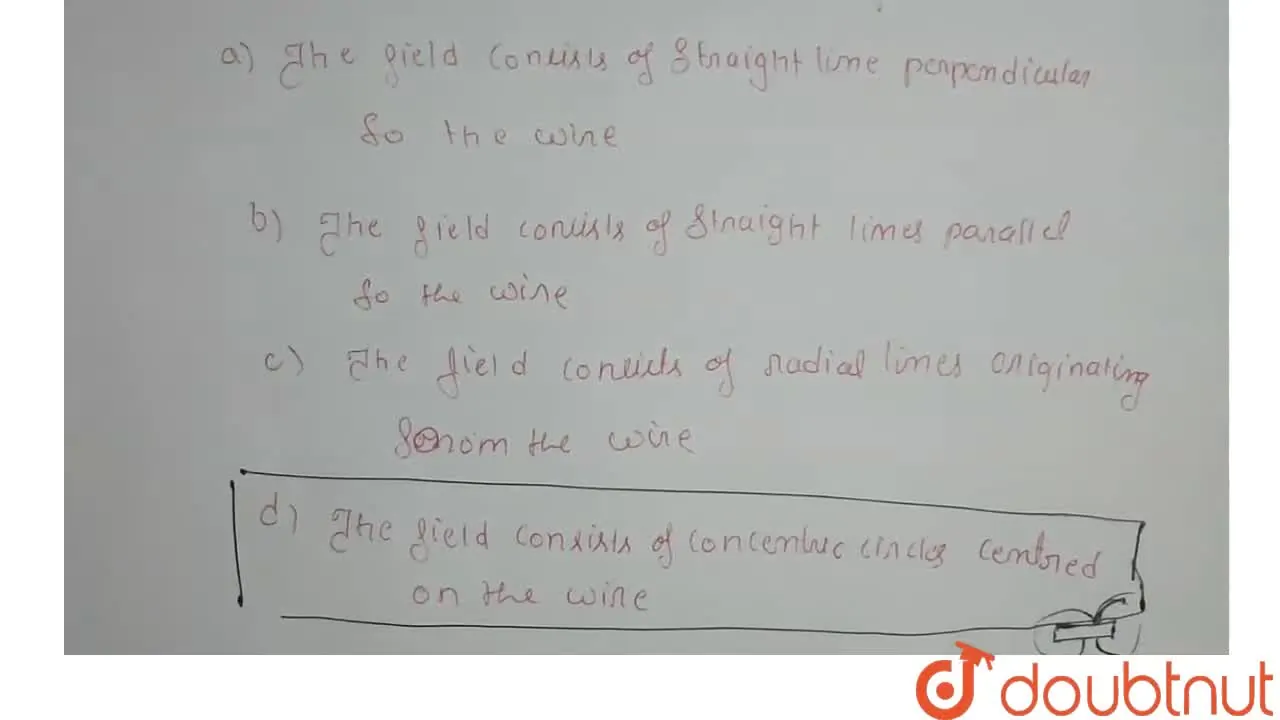 [Kannada] The field consists of radial lines originating from the wire