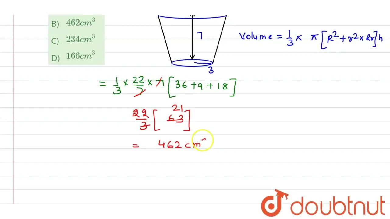 A bucket is in the form of a truncated cone. The diameters of the base