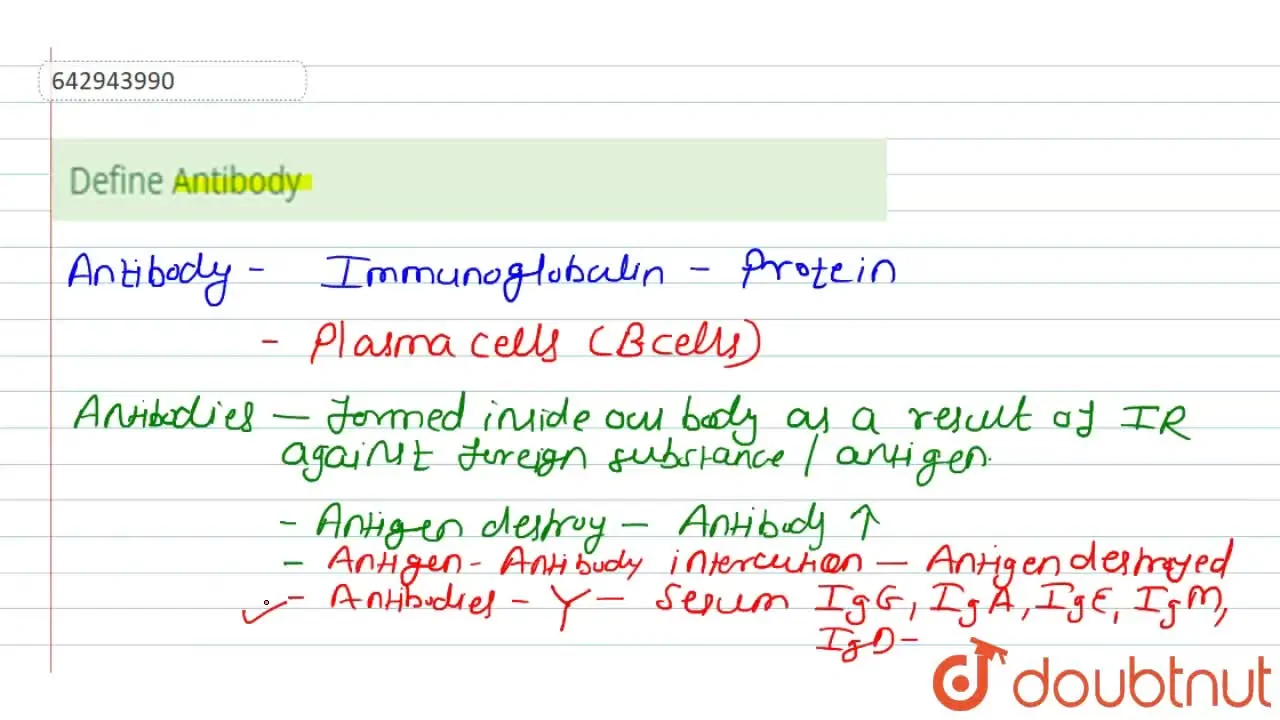 [Marathi Solution] Define Antibody