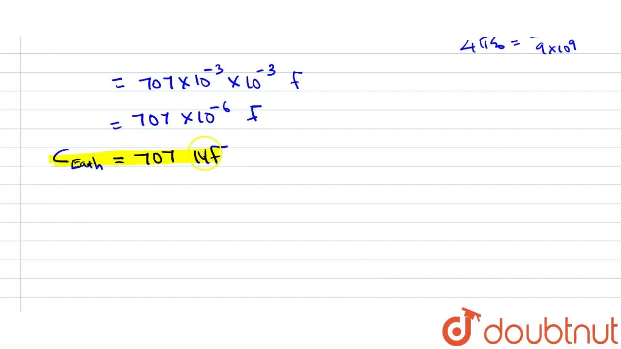 [Malayalam] Calculate the capacitance of earth, taking its radius to b