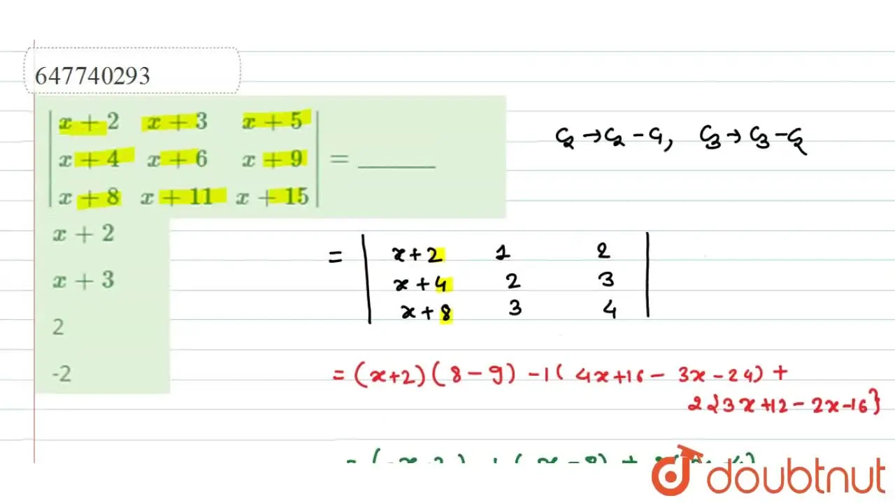 |[x+2,x+3,x+5],[x+4,x+6,x+9],[x+8,x+11,x+15]|=