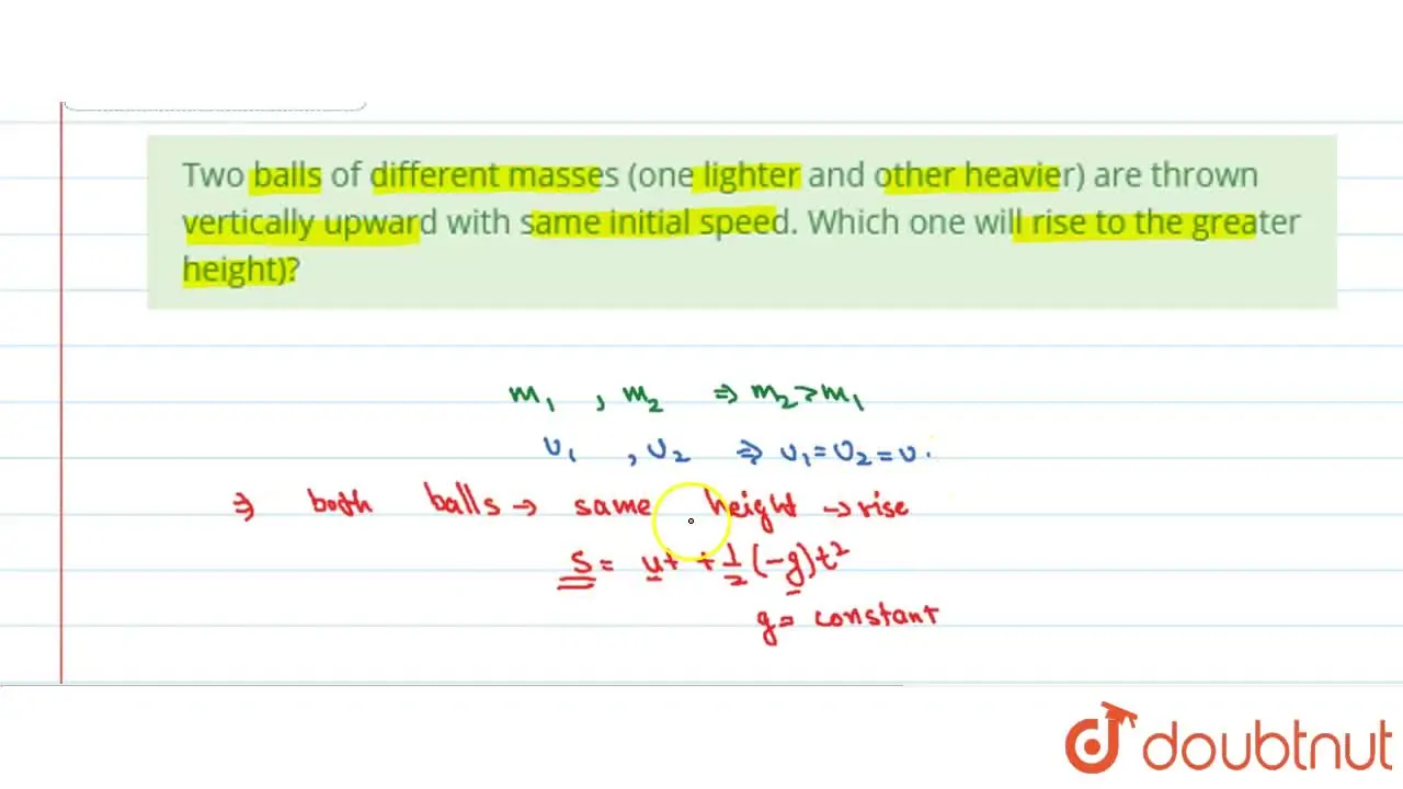 [Punjabi] Two balls of different masses (one lighter and other heavier