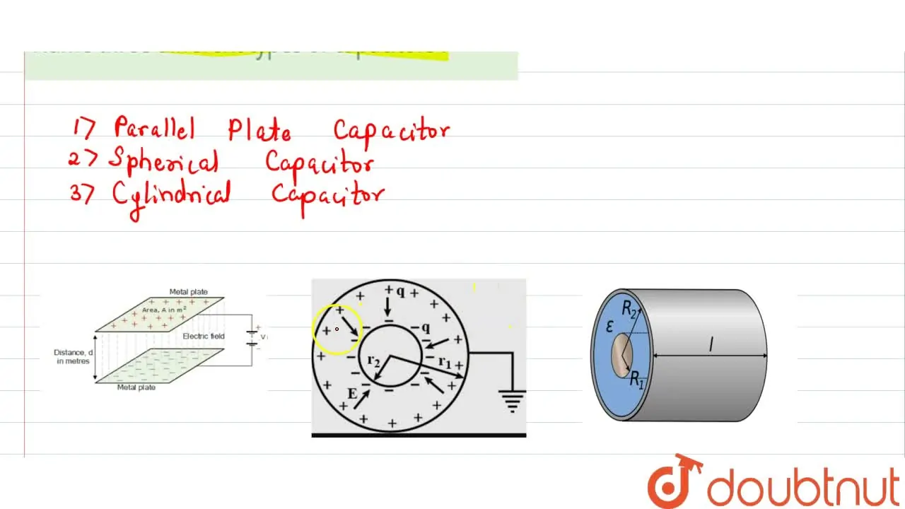 [Marathi] Name three different types of capacitors