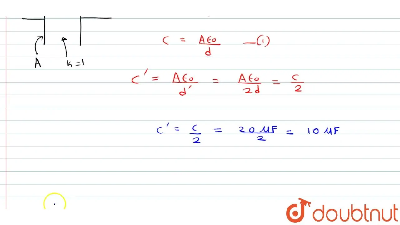 [Marathi] A parallel plate air condenser has a capacity of 20 mu F . W