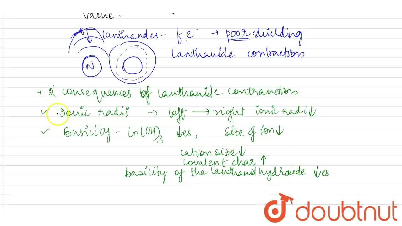 [Odia] What is lanthanide contraction? Write any two of its consequenc