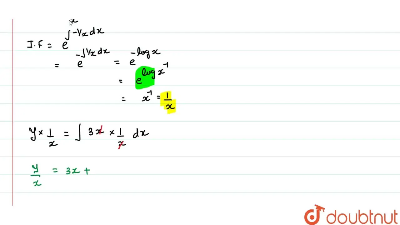 [Kannada] Solve the following differential equation (y+3x^2)(dx)/(d