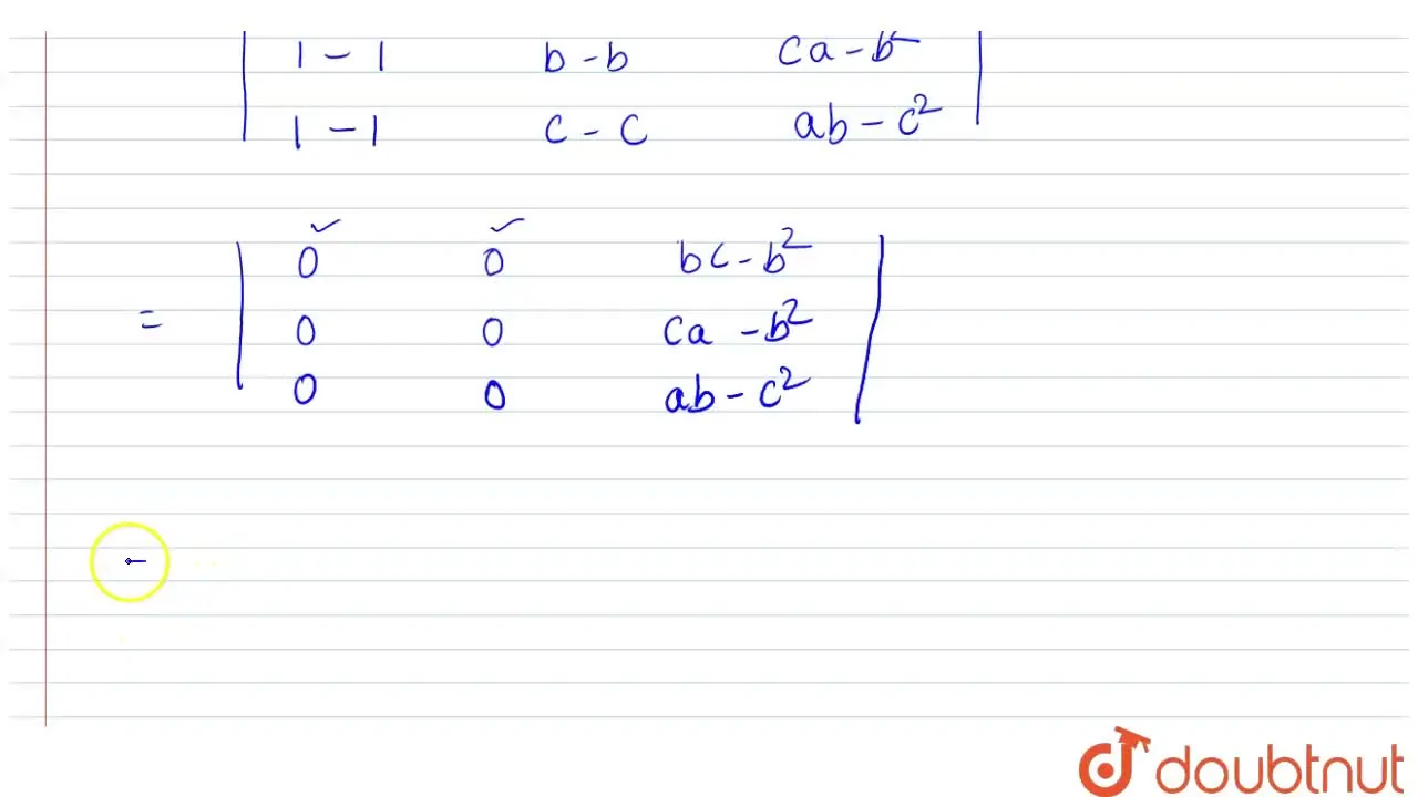 [Odia] Evaluate Abs[[1,a,bc],[1,b,ca],[1,c,ab]]-abs[[1,a,b^2],[1,b,b^2