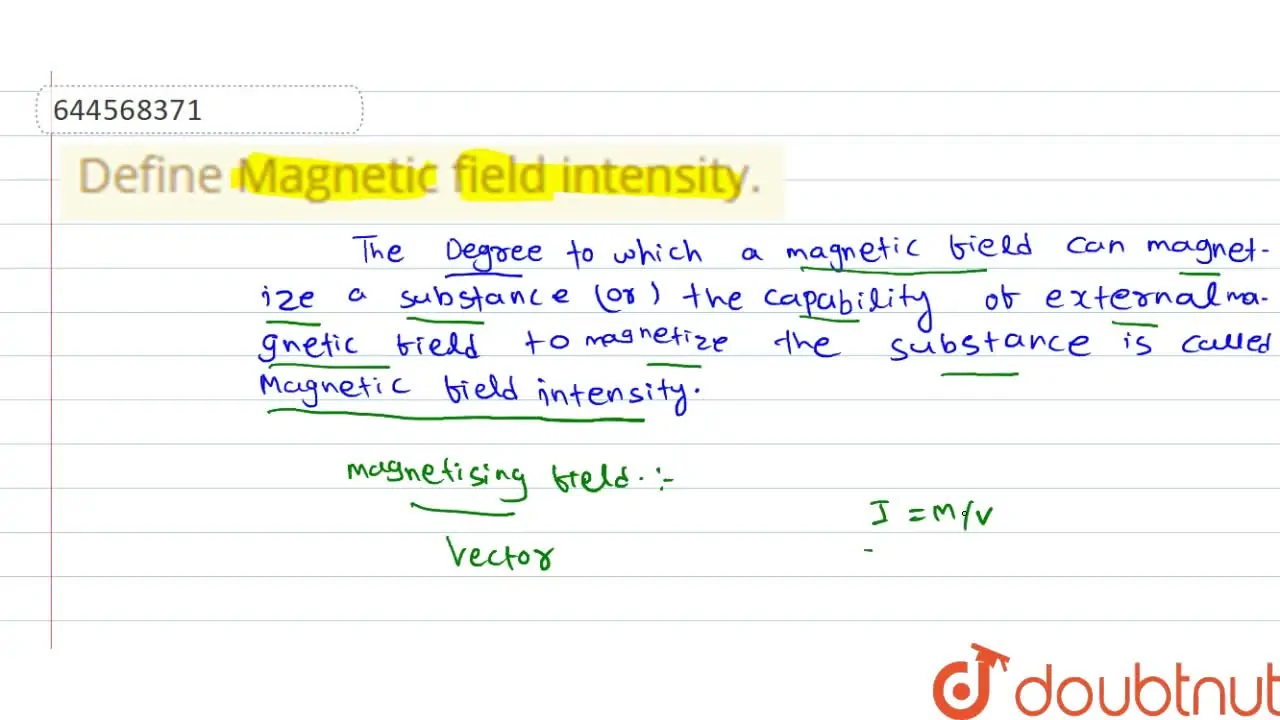 [Odia] Define field intensity.